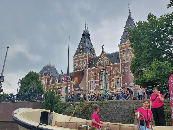 Rijksmuseum From Singelgracht Canal, Canal Tours Amsterdam Pedal Boat Tour, Amsterdam, Netherlands, July 20, 2025