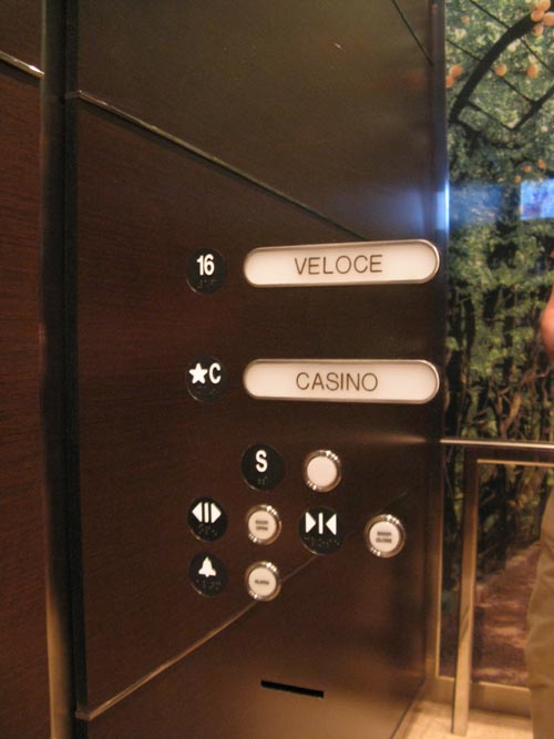 Elevator To Veloce Cibo, The M Resort Spa & Casino, 12300 Las Vegas Boulevard South, Henderson, Nevada