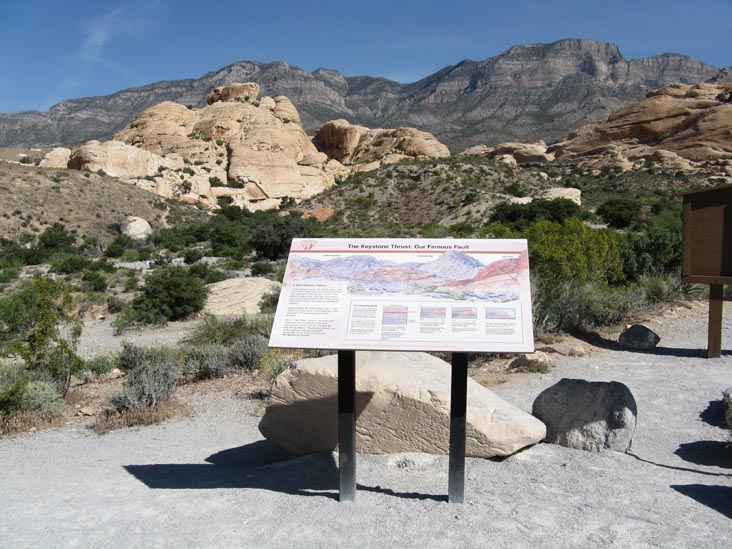 Keystone Thrust Interpretive Sign, Red Rock Canyon National Conservation Area, Las Vegas, Nevada