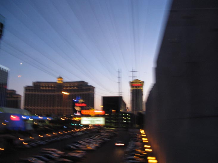 Looking West Down Flamingo Road From The Las Vegas Monorail, The Strip, Las Vegas, Nevada