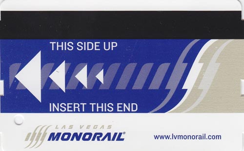 Ticket, Las Vegas Monorail, The Strip, Las Vegas, Nevada