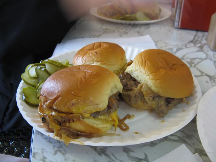 Cheeseburgers, White Manna Hamburgers, 385 River Street, Hackensack, New Jersey