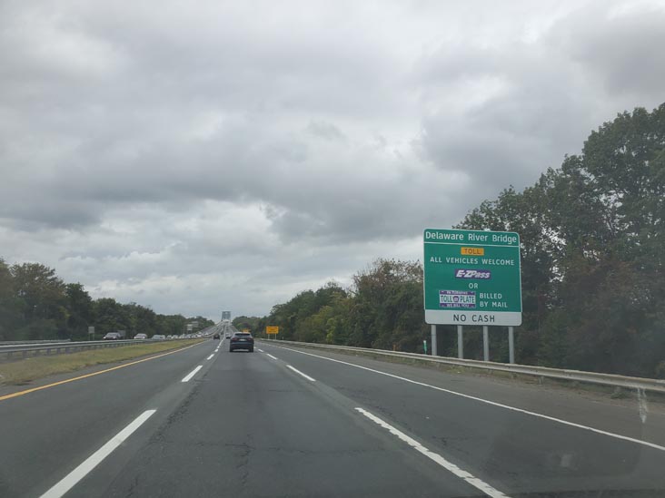 Interstate 95, Delaware River-Turnpike Toll Bridge Approach, Burlington County, New Jersey, October 9, 2021