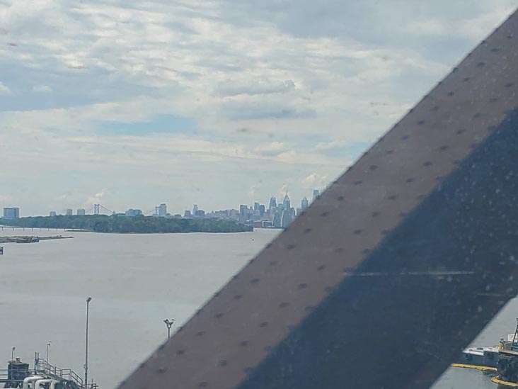 Center City Philadelphia From Delair Bridge Between Pennsauken, New Jersey and Philadelphia, Pennsylvania, August 15, 2022