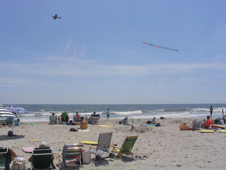 Plane Towing Banner, Beach Near 20th Street, Ocean City, New Jersey, August 22, 2004
