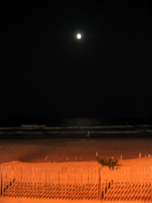 Moon Rising Over Beach, Ocean City, New Jersey, August 25, 2007