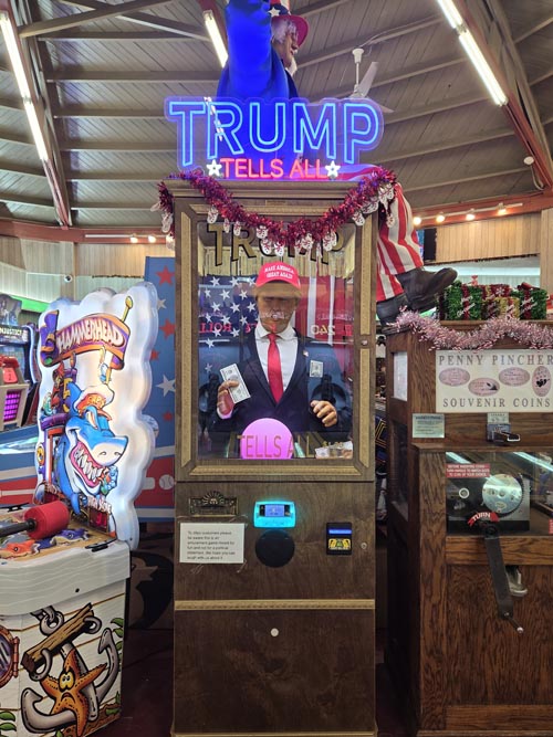 Trump Tells All, JiLLy's Arcade, 1168 Boardwalk, Ocean City, New Jersey, December 27, 2025