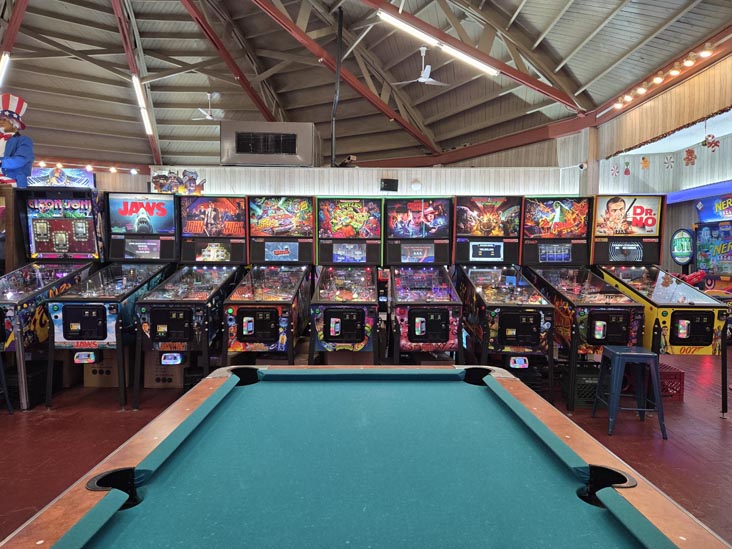 Pool Table and Pinball Machines, JiLLy's Arcade, 1168 Boardwalk, Ocean City, New Jersey, December 27, 2025