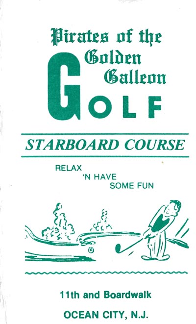 Pirates of the Golden Galleon Golf Scorecard