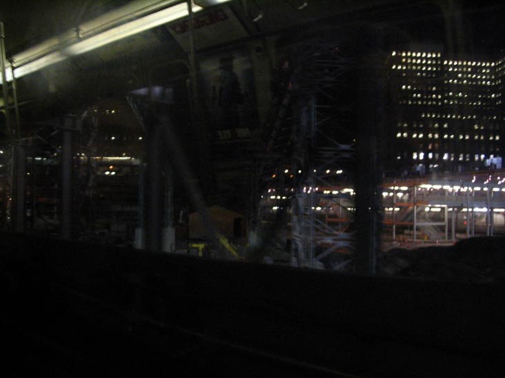 World Trade Center Site From PATH Train, Lower Manhattan, December 3, 2004