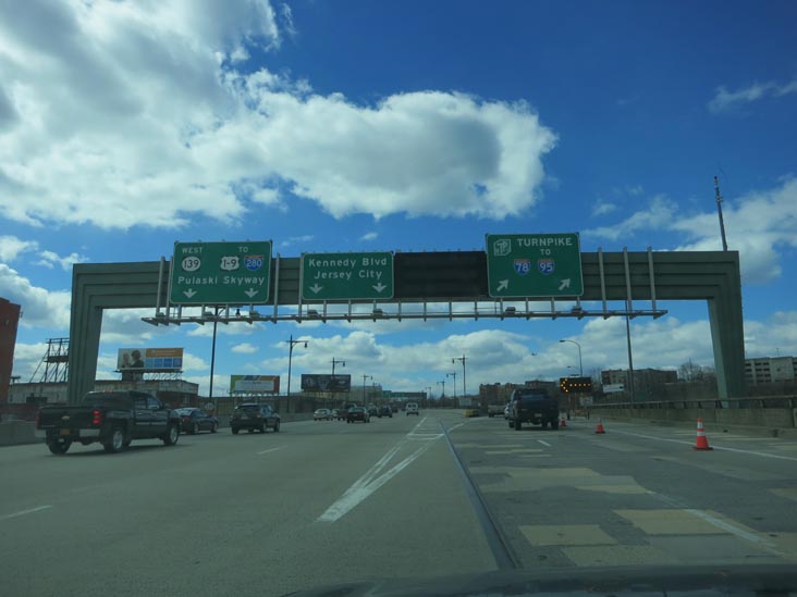 Pulaski Skyway-New Jersey Turnpike Approach, Jersey City, New Jersey, March 22, 2013