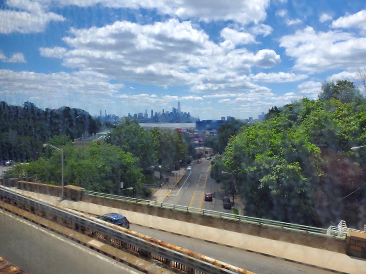 Lower Manhattan From New Jersey Route 495, Weehawken, New Jersey, July 30, 2023