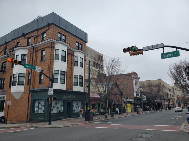 George Street at Paterson Street, New Brunswick, New Jersey, March 15, 2025