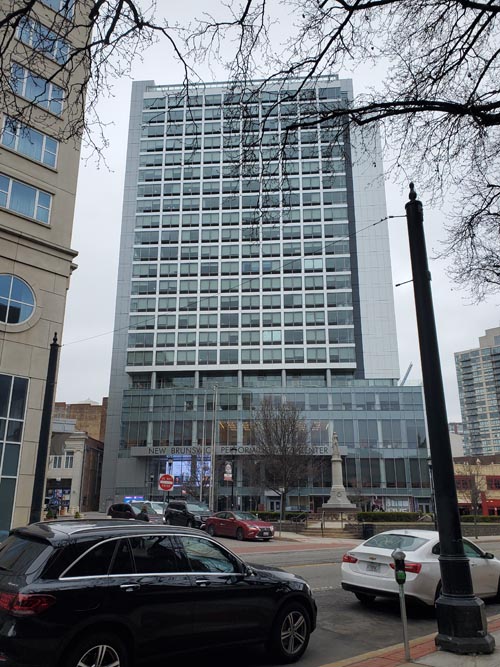 Monument Square Park, George Street at Livingston Avenue, New Brunswick, New Jersey, March 15, 2025