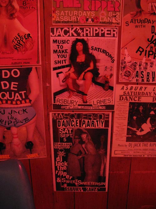 DJ Jack The Ripper Posters, Asbury Lanes, 209 4th Avenue, Asbury Park, New Jersey, September 5, 2009