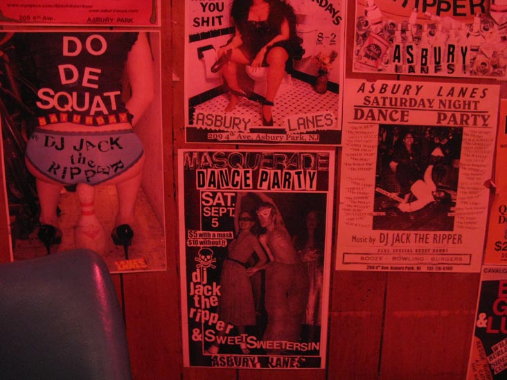 DJ Jack The Ripper Posters, Asbury Lanes, 209 4th Avenue, Asbury Park, New Jersey, September 5, 2009
