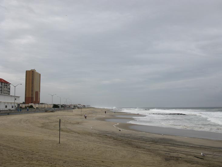 Beach From AQUA Oceanfront Restaurant & Bar, 1300 Ocean Avenue, Asbury Park Convention Hall, Asbury Park, New Jersey, September 3, 2010