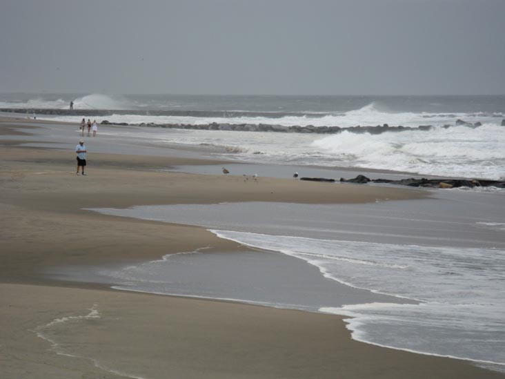 Beach From AQUA Oceanfront Restaurant & Bar, 1300 Ocean Avenue, Asbury Park Convention Hall, Asbury Park, New Jersey, September 3, 2010