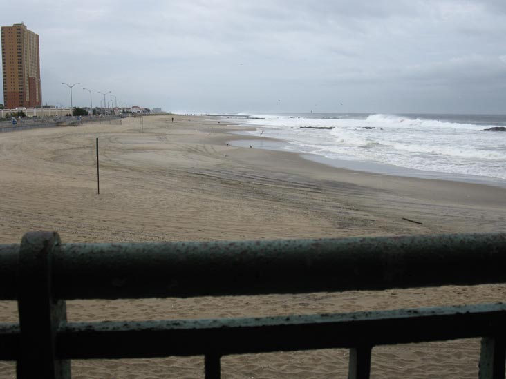 Beach From AQUA Oceanfront Restaurant & Bar, 1300 Ocean Avenue, Asbury Park Convention Hall, Asbury Park, New Jersey, September 3, 2010
