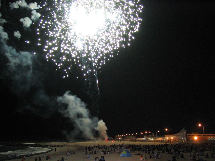 Fireworks, Beach, Asbury Park, New Jersey, July 7, 2007