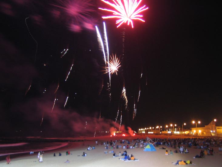 Fireworks, Beach, Asbury Park, New Jersey, July 7, 2007