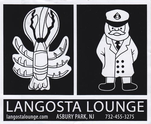 Sticker, Langosta Lounge, 1000 Ocean Avenue, Asbury Park, New Jersey
