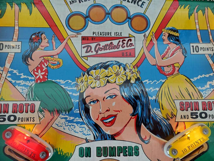 Pleasure Isle Pinball Machine, Silverball Museum, Asbury Park, New Jersey, May 9, 2021