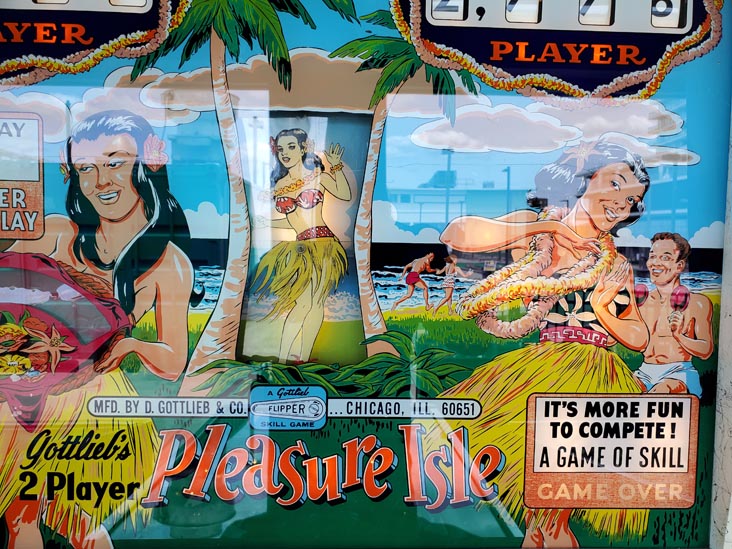 Pleasure Isle Pinball Machine, Silverball Museum, Asbury Park, New Jersey, May 9, 2021