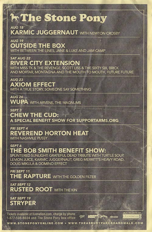 Stone Pony Flier, September 2009