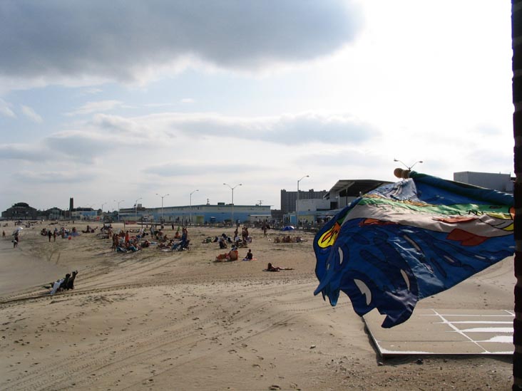 Beach From Tiki Beach Bar & Grill, Convention Hall, 1300 Ocean Avenue, Asbury Park, New Jersey, September 3, 2006