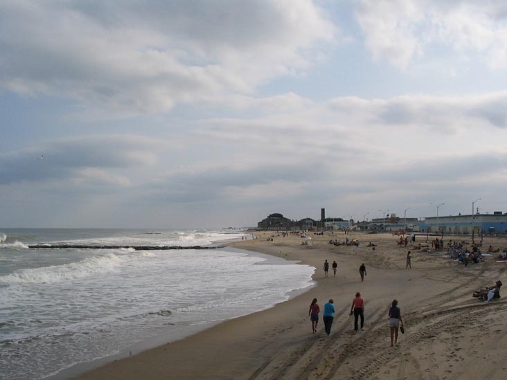 Beach From Tiki Beach Bar & Grill, Convention Hall, 1300 Ocean Avenue, Asbury Park, New Jersey, September 3, 2006
