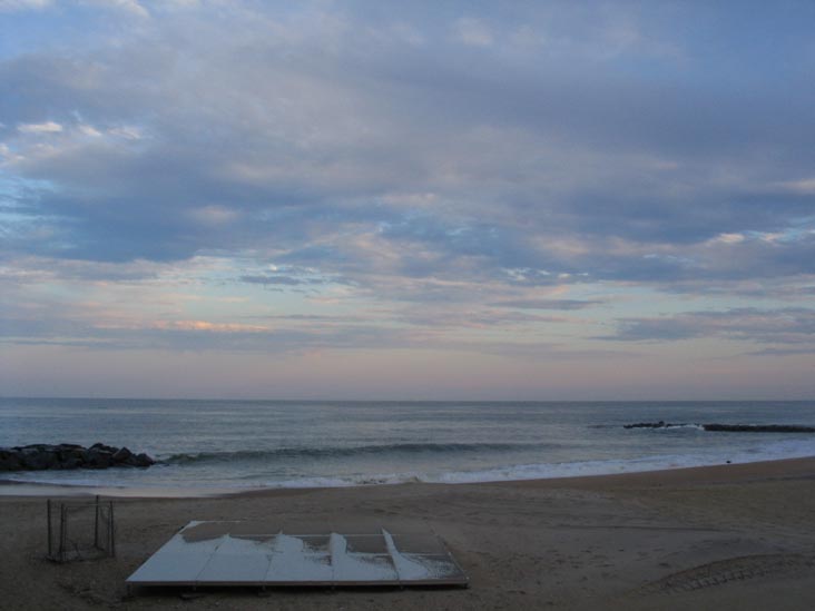 Beach From Tiki Beach Bar & Grill, Convention Hall, 1300 Ocean Avenue, Asbury Park, New Jersey, September 4, 2006