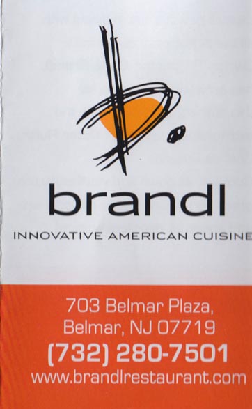 Menu, Brandl Restaurant, 703 Belmar Plaza, Belmar, New Jersey