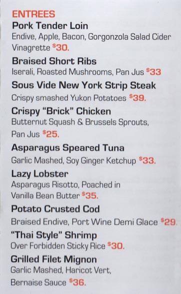 Menu, Brandl Restaurant, 703 Belmar Plaza, Belmar, New Jersey