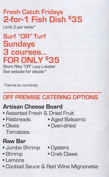 Menu, Brandl Restaurant, 703 Belmar Plaza, Belmar, New Jersey