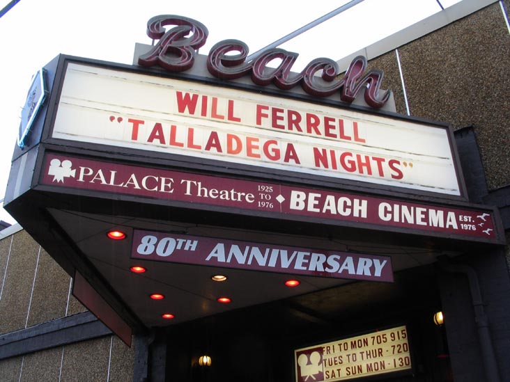 Marquee, Beach Cinema, 110 Main Street, Bradley Beach, New Jersey, September 2, 2006