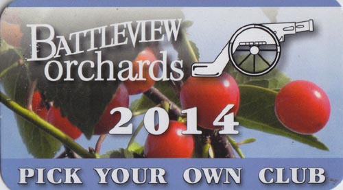 2014 Battleview Orchards Pick Your Own Club Card