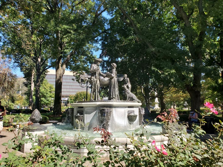 Patriots' Farewell Fountain, Morristown Green, Morristown, New Jersey, October 6, 2024