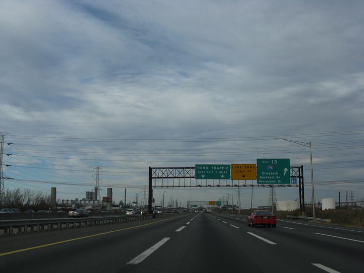 New Jersey Turnpike Near Exit 13, Union County, New Jersey, November 1, 2009