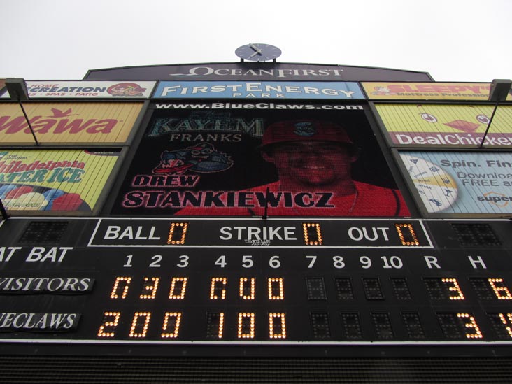 Lakewood BlueClaws vs. Asheville Tourists, FirstEnergy Park, Lakewood, New Jersey, August 3, 2014