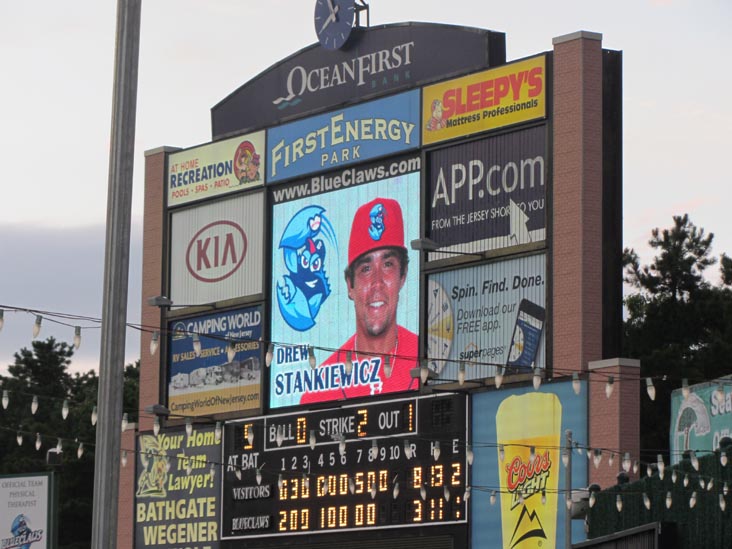 Lakewood BlueClaws vs. Asheville Tourists, FirstEnergy Park, Lakewood, New Jersey, August 3, 2014