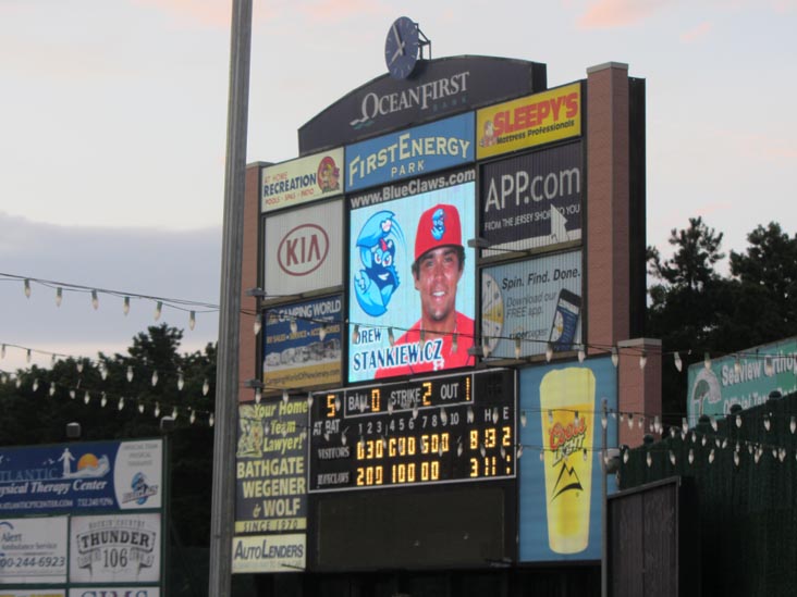 Lakewood BlueClaws vs. Asheville Tourists, FirstEnergy Park, Lakewood, New Jersey, August 3, 2014