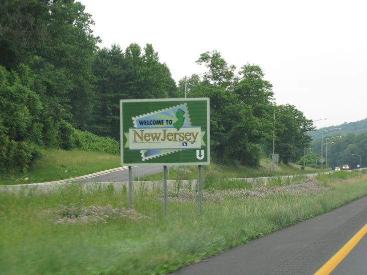 New Jersey Welcome Sign, Interstate 80, Warren County, New Jersey, June 22, 2008