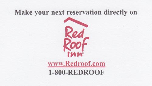 Red Roof Inn Business Card