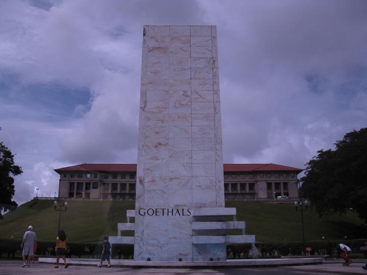 Goethals Memorial, Panama Canal Administration Building, Balboa, Panama City, Panama, July 3, 2010