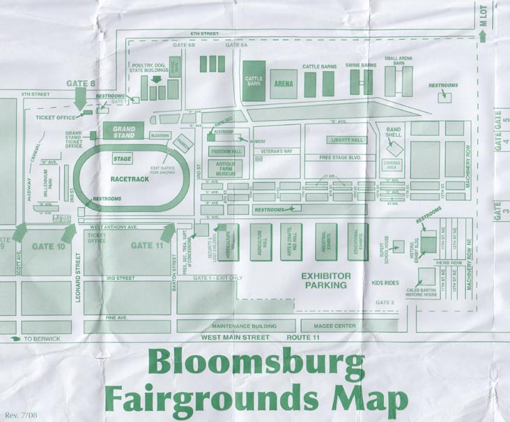 Bloomsburg Fairgrounds Map