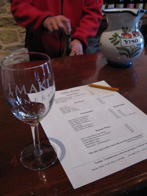 J. Maki Winery, 200 Grove Road, Elverson, Pennsylvania, November 26, 2010