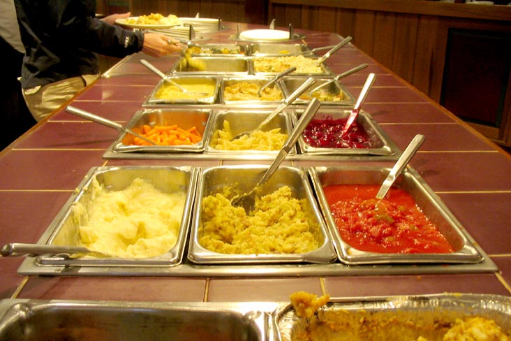 Entrees, Miller's Smorgasbord, 2811 Lincoln Highway East, Ronks, Pennsylvania