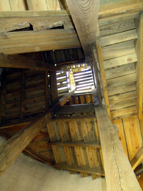 Stairs, Viewtower, Red Caboose Motel & Restaurant, Strasburg, Pennsylvania