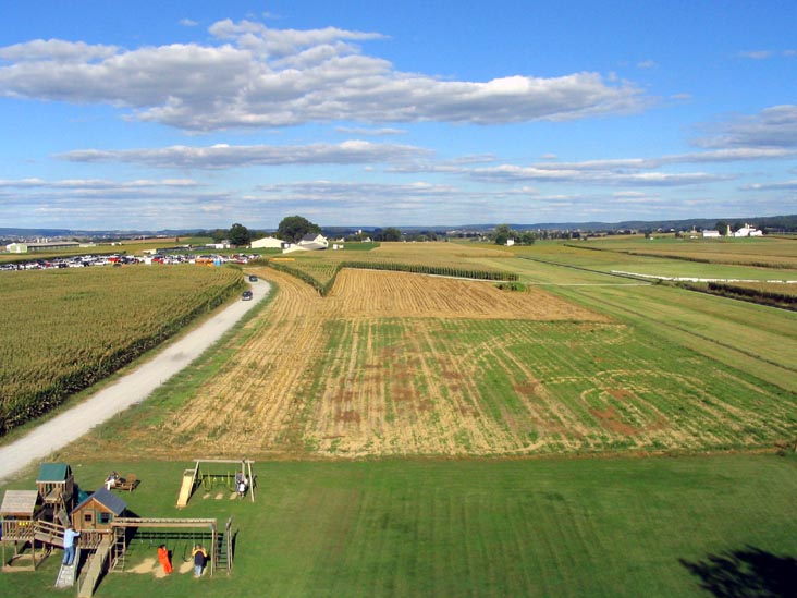 View From Viewtower, Red Caboose Motel & Restaurant, Strasburg, Pennsylvania